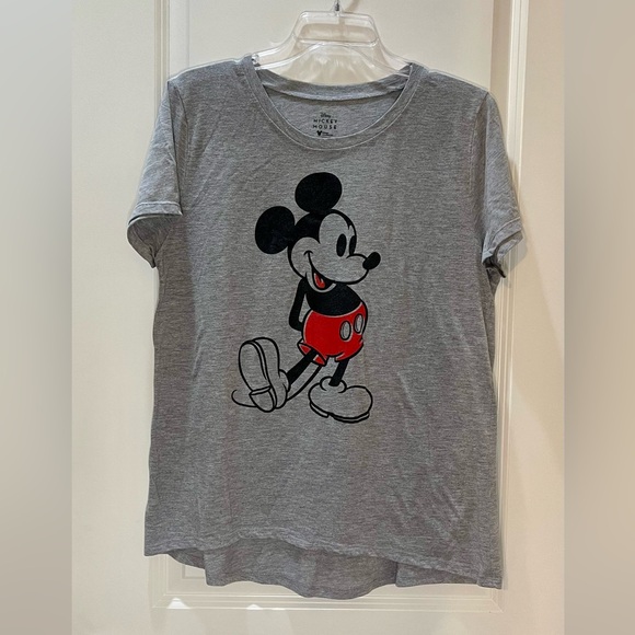 Disney Gray Mickey Mouse Short Sleeve Pajama Top Size XXL - Picture 1 of 3